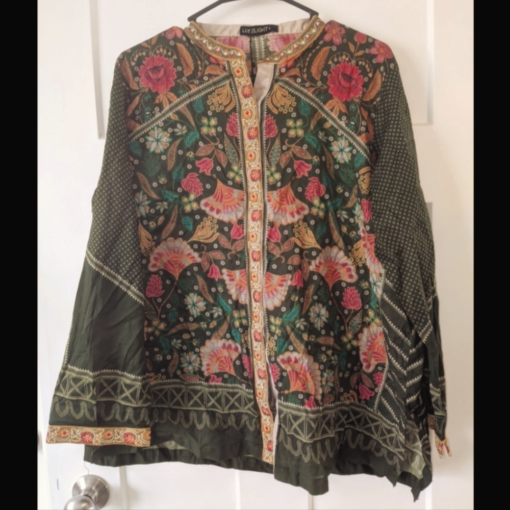 Indian Tunic Army Green L